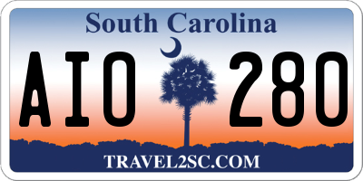 SC license plate AIO280
