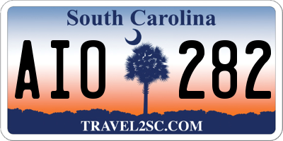 SC license plate AIO282