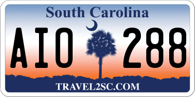 SC license plate AIO288