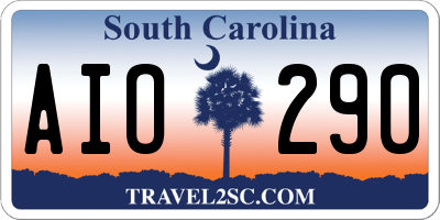 SC license plate AIO290