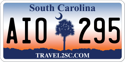 SC license plate AIO295