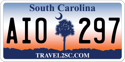 SC license plate AIO297