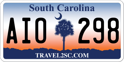 SC license plate AIO298