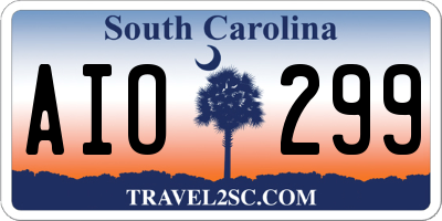 SC license plate AIO299