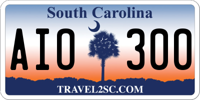 SC license plate AIO300