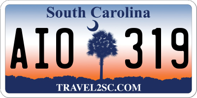 SC license plate AIO319