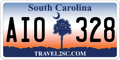 SC license plate AIO328