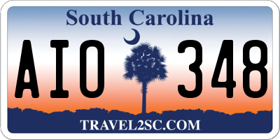 SC license plate AIO348