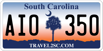 SC license plate AIO350
