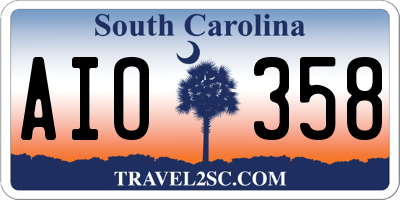 SC license plate AIO358