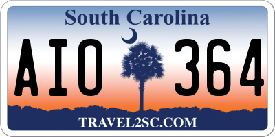 SC license plate AIO364