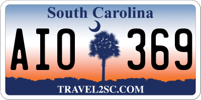 SC license plate AIO369