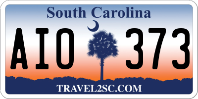 SC license plate AIO373