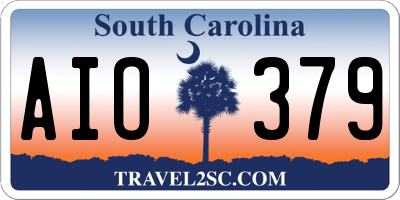 SC license plate AIO379