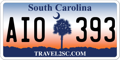 SC license plate AIO393