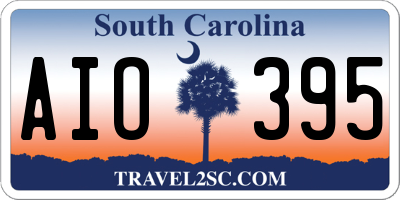 SC license plate AIO395