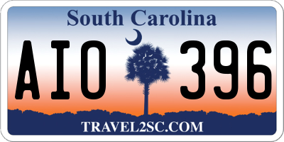 SC license plate AIO396