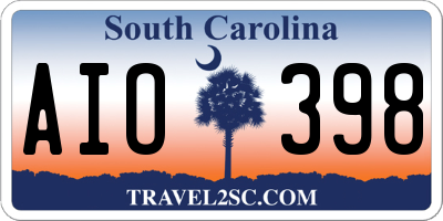 SC license plate AIO398