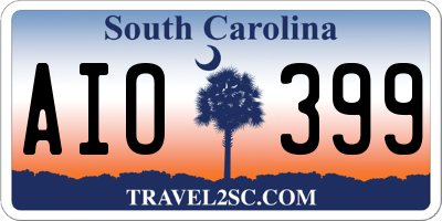 SC license plate AIO399