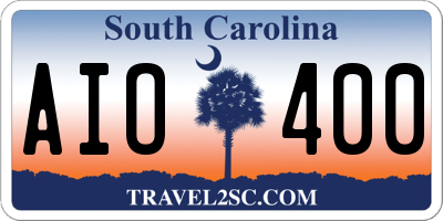 SC license plate AIO400