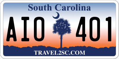SC license plate AIO401