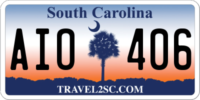 SC license plate AIO406