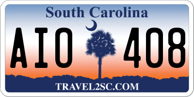 SC license plate AIO408