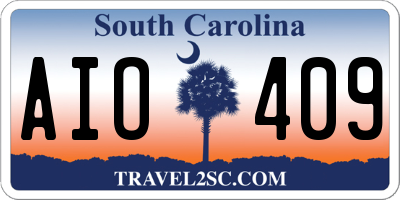 SC license plate AIO409