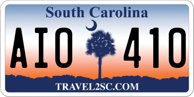 SC license plate AIO410