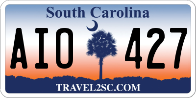 SC license plate AIO427