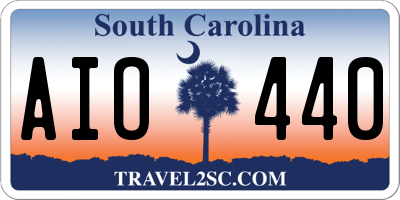 SC license plate AIO440