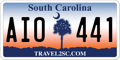SC license plate AIO441