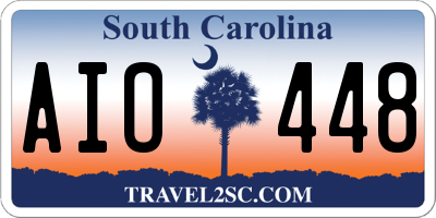 SC license plate AIO448