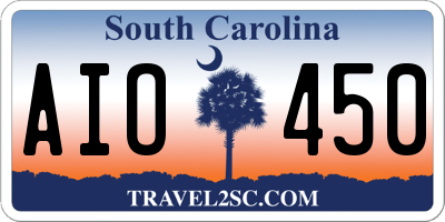 SC license plate AIO450