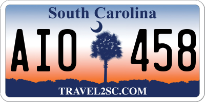 SC license plate AIO458