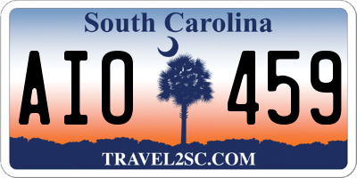 SC license plate AIO459