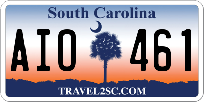 SC license plate AIO461