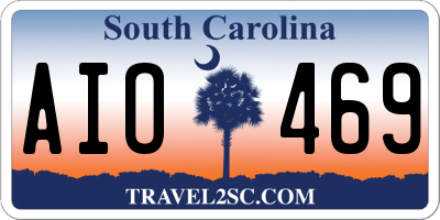 SC license plate AIO469