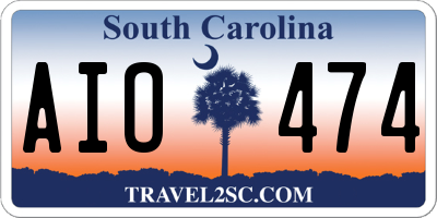 SC license plate AIO474
