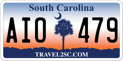SC license plate AIO479