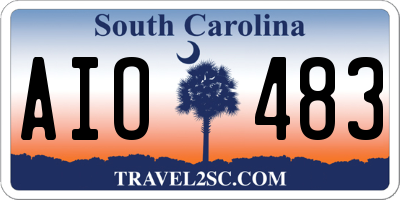 SC license plate AIO483