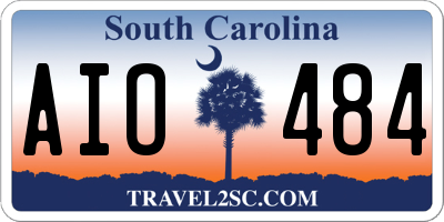 SC license plate AIO484