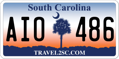 SC license plate AIO486