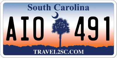 SC license plate AIO491