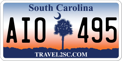 SC license plate AIO495