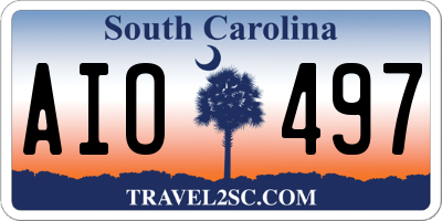 SC license plate AIO497