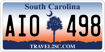SC license plate AIO498