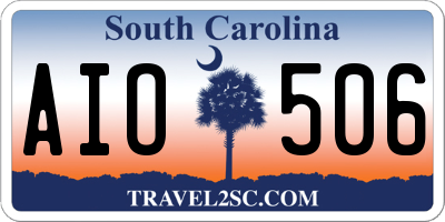SC license plate AIO506