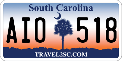 SC license plate AIO518