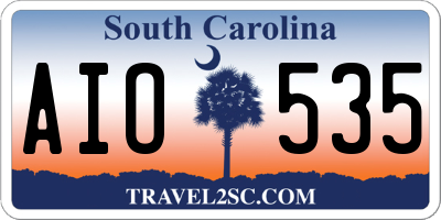 SC license plate AIO535